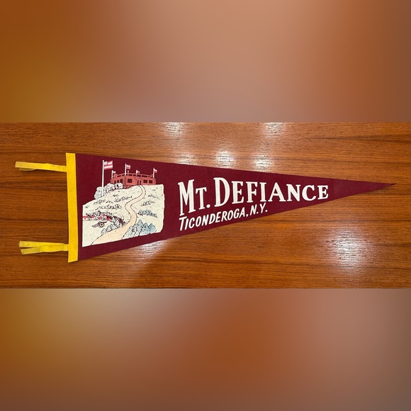 Vintage Felt Pennant from Mt. Defiance Ticonderoga, NY - Picture 1 of 14